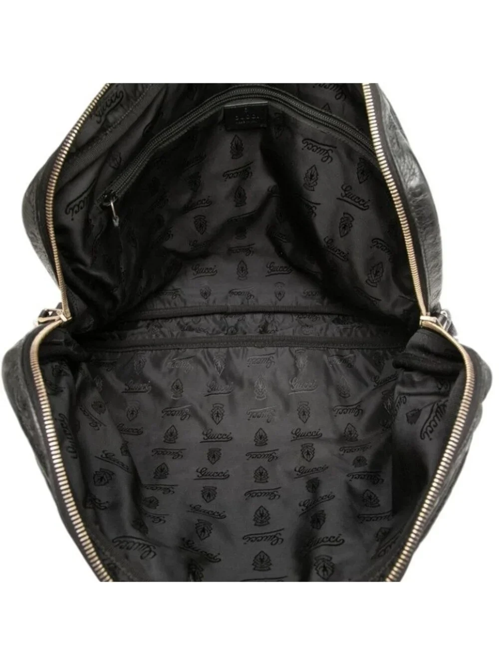 Gucci Guccissima Business Bag Fleece 2-Way Black Leather